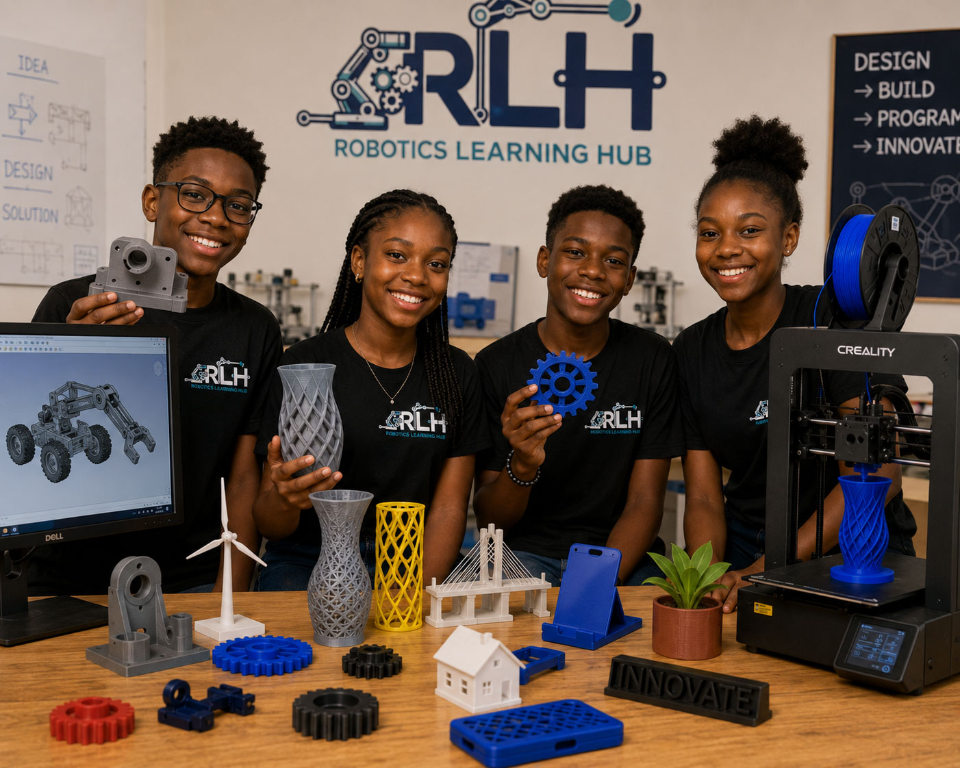 Students presenting STEM projects